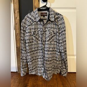 mens pearl snap long sleeve